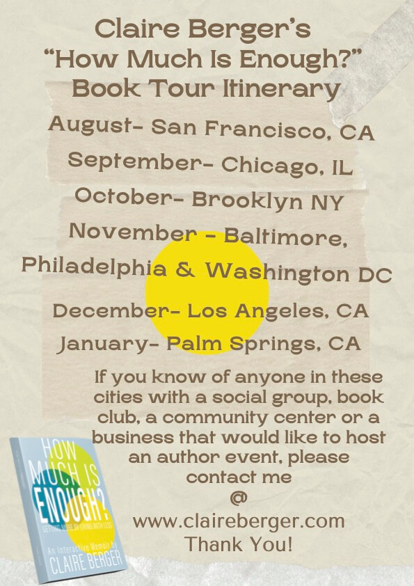 Upcoming Book Tour venue list image